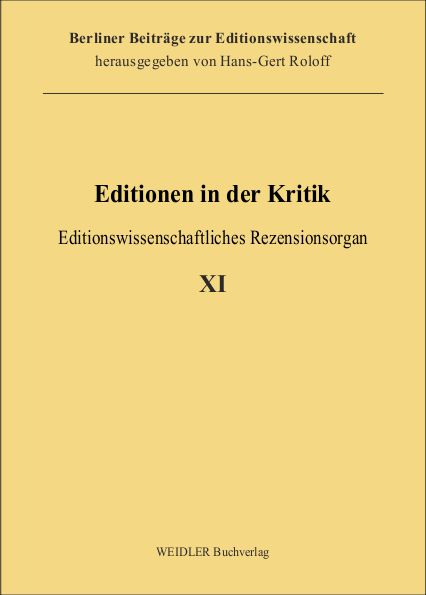 Editionen in der Kritik 11