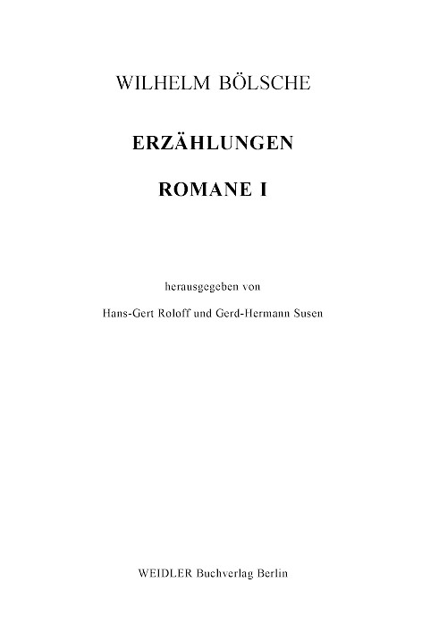Werke und Briefe – Erzählungen und Romane I