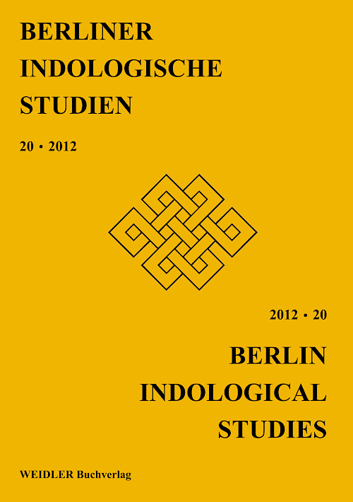 Berliner Indologische Studien, Band 20
